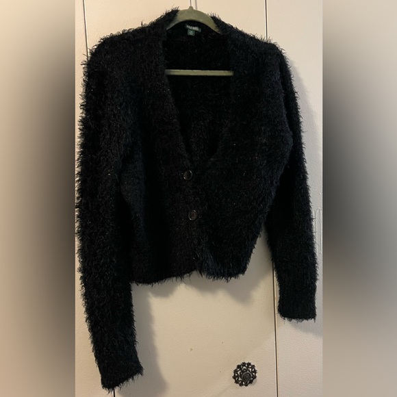 WILD FABLE SPARKLE BLACK 3 BUTTON SWEATER (XXL) - Picture 1 of 4